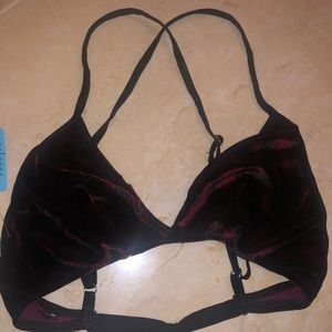 Velvet cheetah bralette